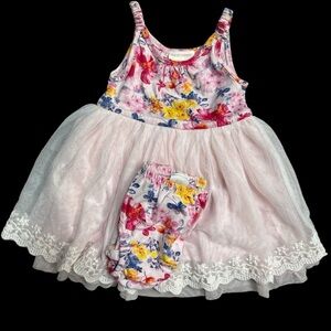 Rachel Ashwell floral & lace dress 12 mths